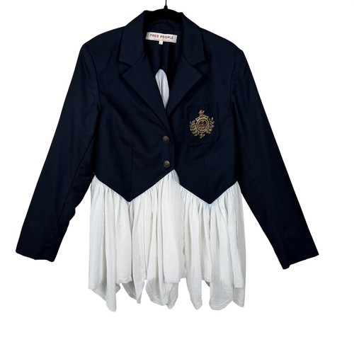 Free people navy crest - people, blazer