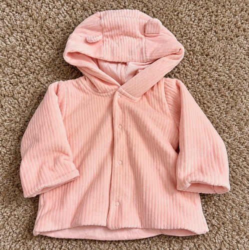 Pink corduroy hooded - m&s,