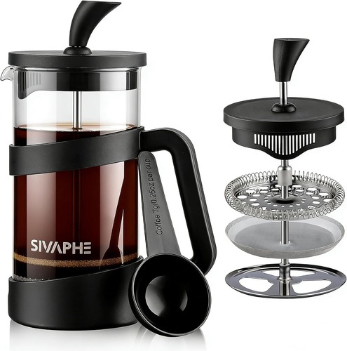 French press coffee maker - french,