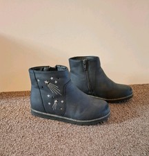 Girls Black Boots George Size 12 (31)