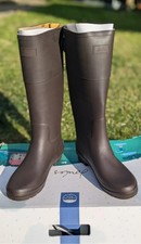 Joules Brocklington Ladies Tall Slim Brown Wellies Size 7