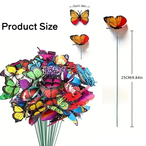 24pcs butterfly stakes - 3d,