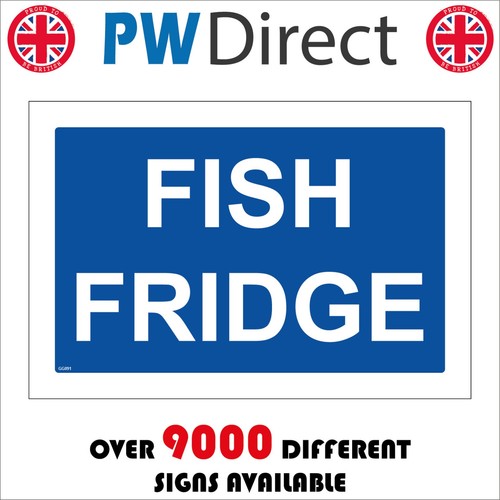 Sign fish fridge ice - fish,