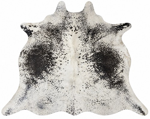 Genuine cowhide rug black - rug,