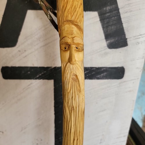 Hand carved wooden walking - hand,