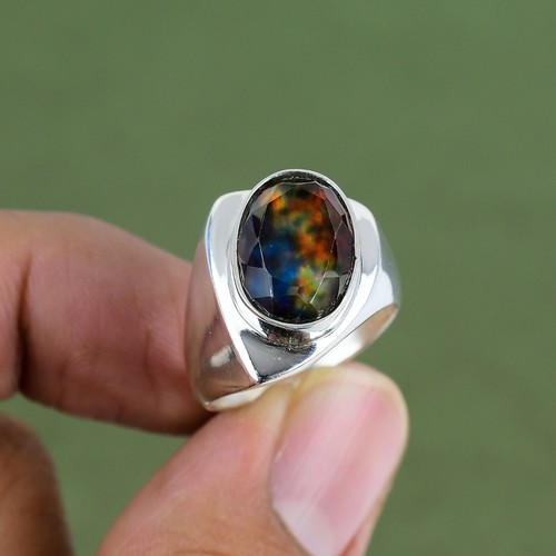 Ammolite rings gemstone - ammolite,