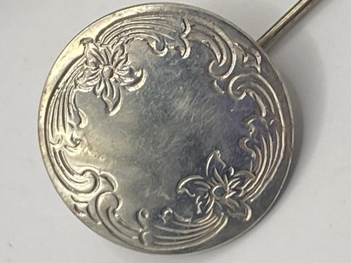 Antique silver hat stick pin - hat/stick,