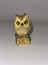 Vintage Resin? Owl Figurine Collectible Bird Made in China
