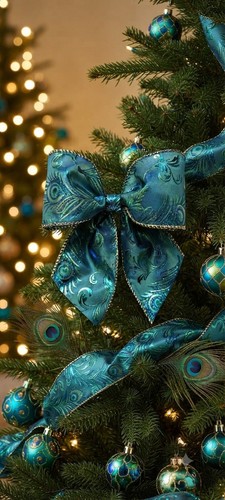 Teal gold peacock - gold,