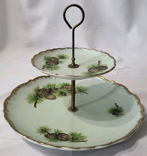 Vintage tier display - vintage, plate