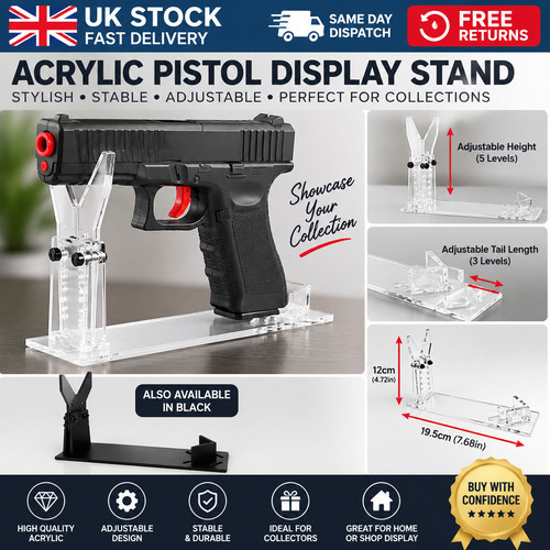 Acrylic gun display stand - acrylic,