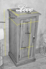 Grey Painted Oak Top Bathroom Storage Unit Unit 500G