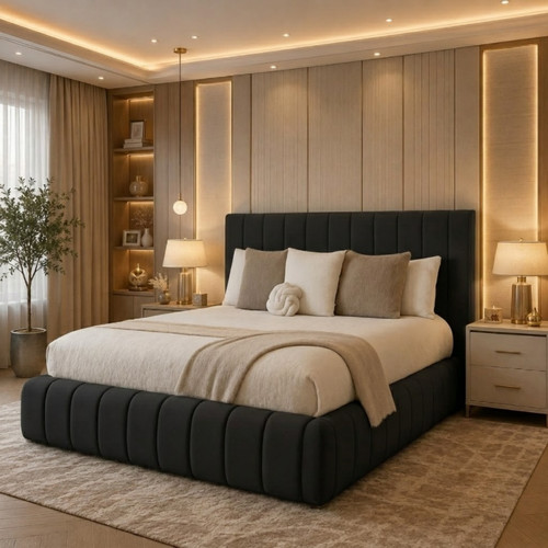 Luxury ottoman bed plush - ottoman,