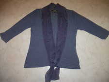 Nancy Mac Cardigan Size 3 12/14 lilac wool blend with silk trim