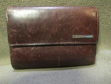 PIQUADRO Soft ITALIAN LEATHER Women’s Wallet - Brown 5.5” X 4” Snap Closure