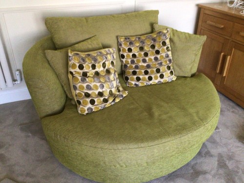 Large green swivel cuddle - cuddle, with
