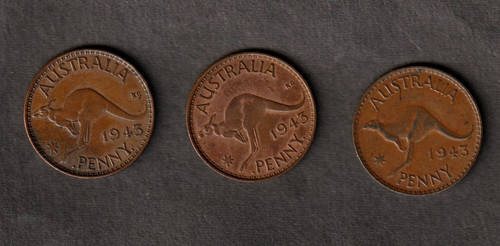 Australia penny coin george - george, vi