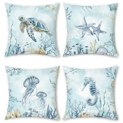 Set coastal blue - blue, cushion