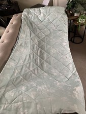 Dunelm Eden Duck Egg Blue Jacquard Bedspread Size Medium