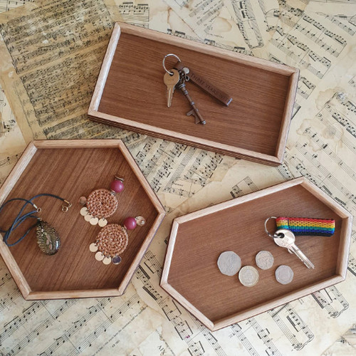 Handmade wooden valet tray - handmade,