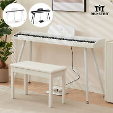 ♬Mustar 88 Key Semi Weighted Full Digital Piano Portable Keyboard Stand Stool 
