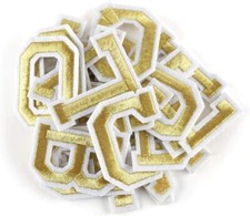 Gold Letter Patch Patches Sew