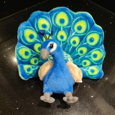 Wild Republic Cuddlekins Eco Mini Peacock, Stuffed Animal, 8 Inches, Plush Toy, 