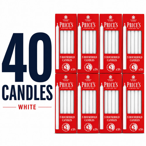 Prices candles household - household, white