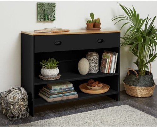 Console dresser black - black, and