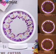 3D LED Crystal Round  Lamp – Colorful Ambient Light, Modern Home Decor, Gemstone