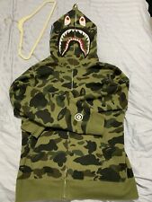 Bape  green Camo Shark Hoodie