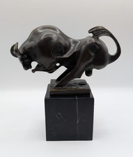 charging bull bronze Miguel Fernando Lopez Milo figurine French Marked Check Pho