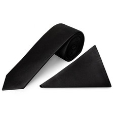 Mens Skinny Silk Twill Tie and