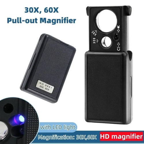 30x 60x magnifier - magnifier, light