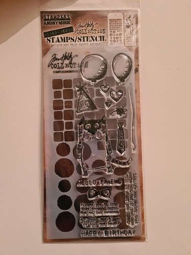 Tim holtz clear stamps stencil - tim, stamps/stencil