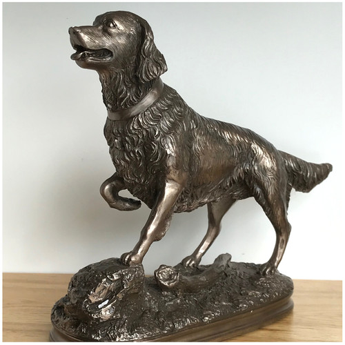 Golden retriever dog - golden, figurine