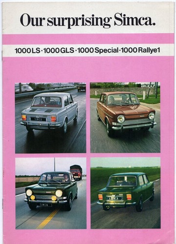 Simca 1000 1972 - -73, market