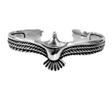 Fashion Men's Eagle Wings Cuff Bracelet Adjustable, Retro, Open Viking Bracelet
