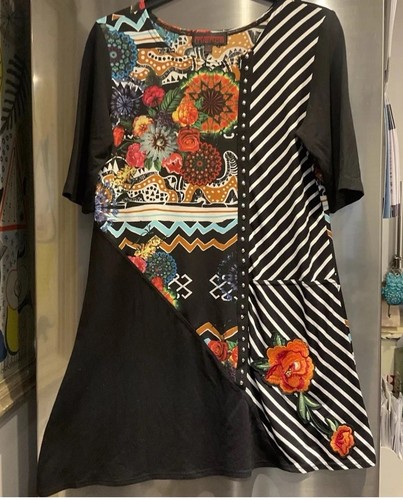 Boho black dress - boho, flowers