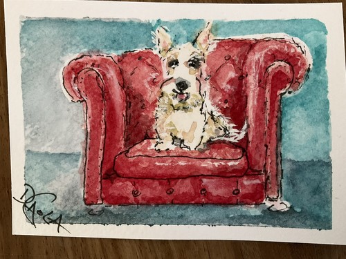 Watercolor aceo painting - aceo,
