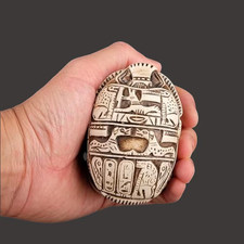 Egyptian scarab statue beetle - scarab,