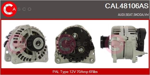 Cal48106as casco alternator - cal48106as,