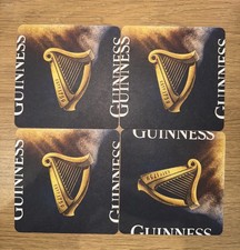 Guinness Bar Glass Coasters - Guinness Storehouse Exclusive X4 amazing condition
