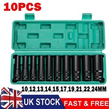 Deep Impact Socket 1/2" Drive Long Reach Thin Wall 10-Metric Sockets 10-24mm Set