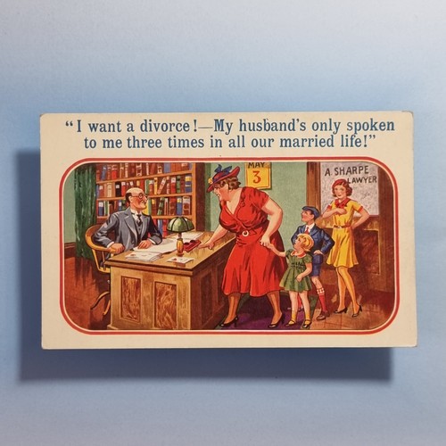 Comic postcard c1940 - postcard,