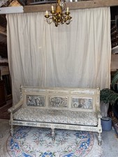 Large Carved Church Bench Move Prop Sofa Day Bed Antique Window Seat