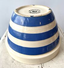 T G Green Cornishware Pudding Mixing Bowl . Stamped. Blue and White 