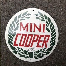Mini Cooper Enamel Sign New