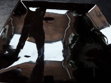 Yong Square Black Porcelain Dinner Plate Squito Collection (26 cms) COLLECT ONLY