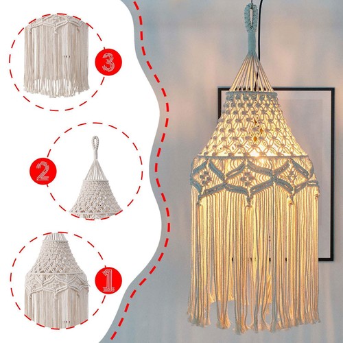 Macrame ceiling lamp shade - macrame,